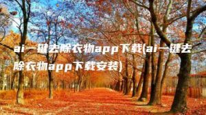 ai一键去除衣物app下载(ai一键去除衣物app下载安装) | ae插件合集