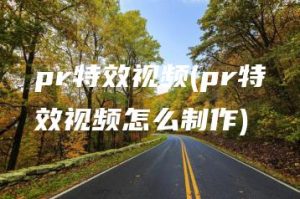 pr特效视频(pr特效视频怎么制作) | ae插件合集