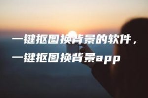 一键抠图换背景的软件，一键抠图换背景app | ae插件合集