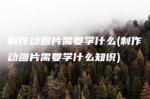 制作动画片需要学什么(制作动画片需要学什么知识) | ae插件合集