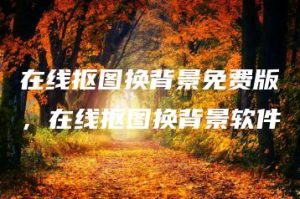 在线抠图换背景免费版，在线抠图换背景软件 | ae插件合集