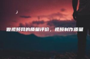 做视频网的质量评价，视频制作质量 | ae插件合集