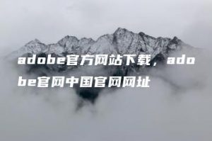 adobe官方网站下载，adobe官网中国官网网址 | ae插件合集