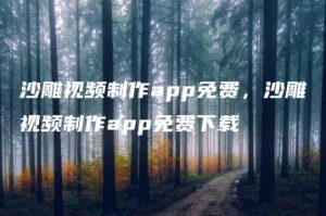 沙雕视频制作app免费，沙雕视频制作app免费下载 | ae插件合集