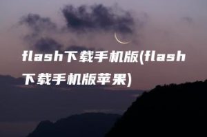 flash下载手机版(flash下载手机版苹果) | ae插件合集