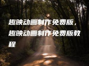 趣映动画制作免费版，趣映动画制作免费版教程 | ae插件合集