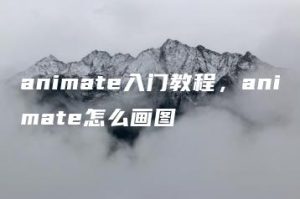 animate入门教程，animate怎么画图 | ae插件合集