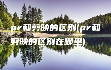 pr和剪映的区别(pr和剪映的区别在哪里) | ae插件合集