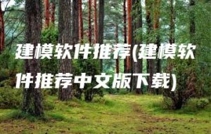 建模软件推荐(建模软件推荐中文版下载) | ae插件合集