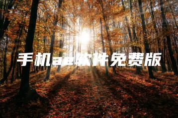 手机ae软件免费版 | ae插件合集