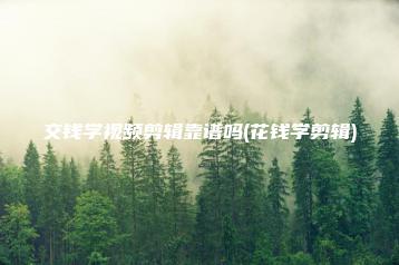 交钱学视频剪辑靠谱吗(花钱学剪辑) | ae插件合集