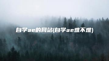 自学ae的网站(自学ae难不难) | ae插件合集