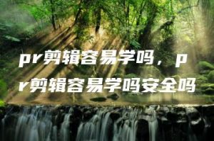 pr剪辑容易学吗，pr剪辑容易学吗安全吗 | ae插件合集