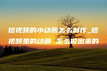 短视频的小动画怎么制作_短视频里的动画 怎么做出来的 | ae插件合集