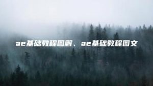 ae基础教程图解、ae基础教程图文 | ae插件合集