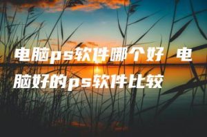 电脑ps软件哪个好 电脑好的ps软件比较 | ae插件合集