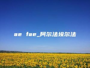 ae fae_阿尔法埃尔法 | ae插件合集
