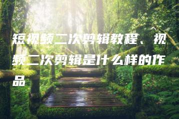 短视频二次剪辑教程、视频二次剪辑是什么样的作品 | ae插件合集