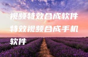 视频特效合成软件特效视频合成手机软件 | ae插件合集