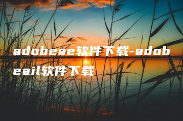 adobeae软件下载-adobeail软件下载 | ae插件合集