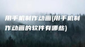用手机制作动画(用手机制作动画的软件有哪些) | ae插件合集