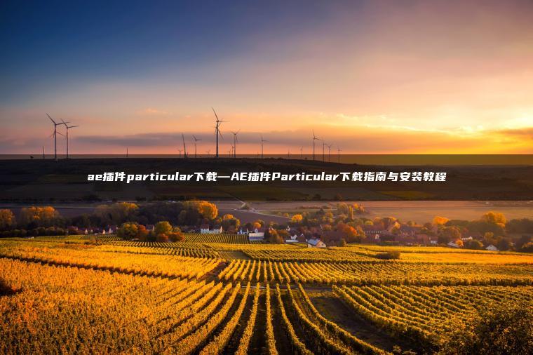 ae插件particular下载—AE插件Particular下载指南与安装教程