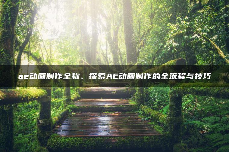 ae动画制作全称、探索AE动画制作的全流程与技巧