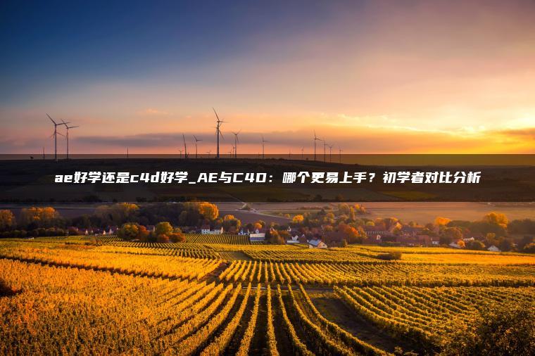 ae好学还是c4d好学_AE与C4D：哪个更易上手？初学者对比分析