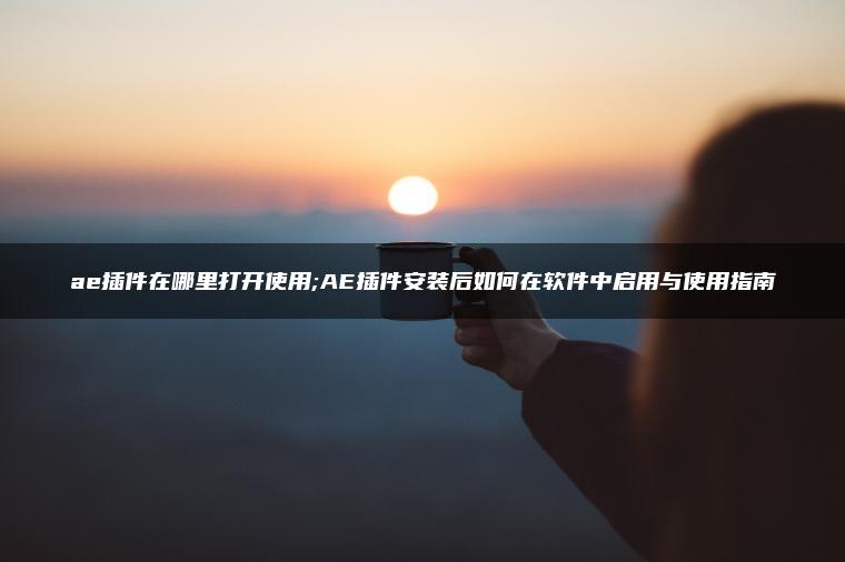 ae插件在哪里打开使用;AE插件安装后如何在软件中启用与使用指南