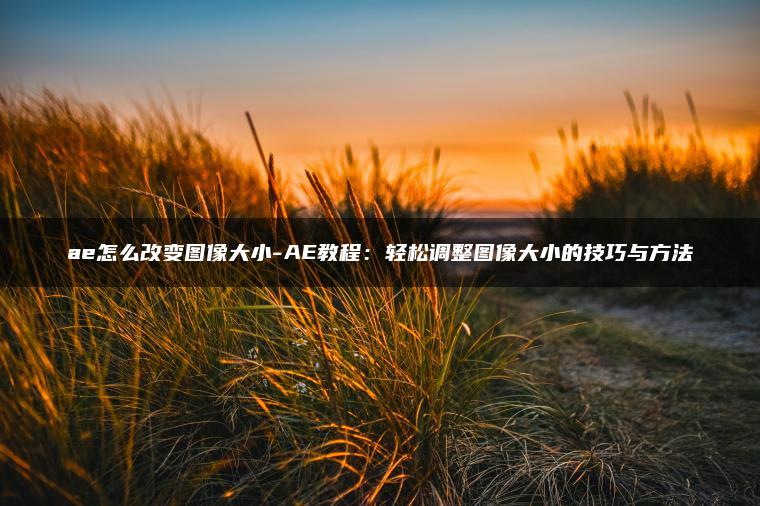 ae怎么改变图像大小-AE教程：轻松调整图像大小的技巧与方法