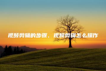 视频剪辑的步骤、视频剪辑怎么操作 | ae插件合集