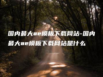 国内最大ae模板下载网站-国内最大ae模板下载网站是什么 | ae插件合集