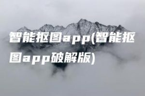 智能抠图app(智能抠图app破解版) | ae插件合集
