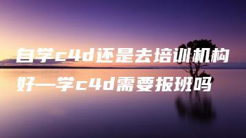 自学c4d还是去培训机构好—学c4d需要报班吗 | ae插件合集