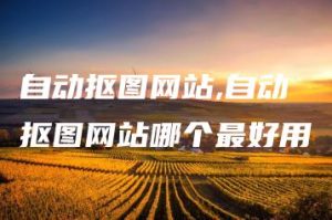 自动抠图网站,自动抠图网站哪个最好用 | ae插件合集