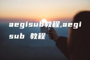 aegisub教程,aegisub 教程 | ae插件合集