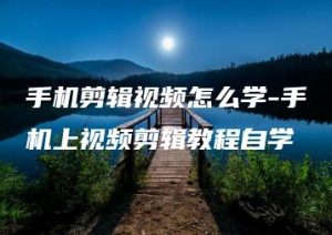 手机剪辑视频怎么学-手机上视频剪辑教程自学 | ae插件合集