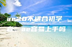 ae20不适合初学者、ae容易上手吗 | ae插件合集