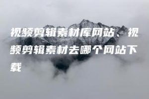 视频剪辑素材库网站、视频剪辑素材去哪个网站下载 | ae插件合集