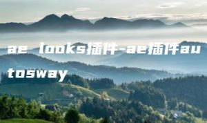 ae looks插件-ae插件autosway | ae插件合集