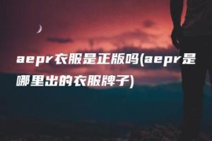 aepr衣服是正版吗(aepr是哪里出的衣服牌子) | ae插件合集