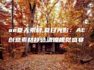 ae夏天素材,夏日光影：AE创意素材打造清凉视觉盛宴 | ae插件合集