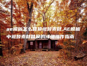 ae模板怎么替换视频素材,AE模板中视频素材替换的详细操作指南 | ae插件合集