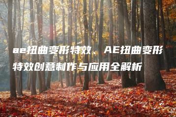 ae扭曲变形特效、AE扭曲变形特效创意制作与应用全解析 | ae插件合集