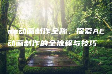 ae动画制作全称、探索AE动画制作的全流程与技巧 | ae插件合集