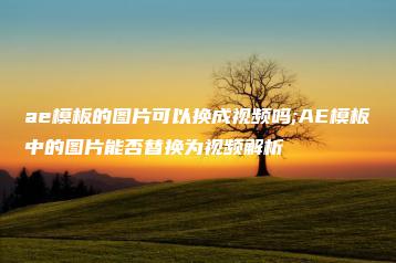 ae模板的图片可以换成视频吗;AE模板中的图片能否替换为视频解析 | ae插件合集