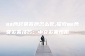 ae合起来音标怎么读,探索ae合音发音技巧：中文发音指南 | ae插件合集