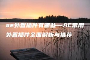 ae外置插件有哪些—AE常用外置插件全面解析与推荐 | ae插件合集