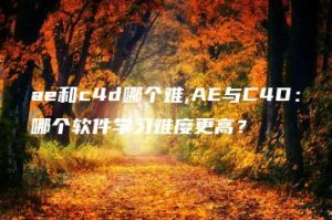 ae和c4d哪个难,AE与C4D：哪个软件学习难度更高？ | ae插件合集