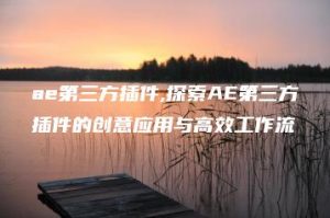 ae第三方插件,探索AE第三方插件的创意应用与高效工作流 | ae插件合集